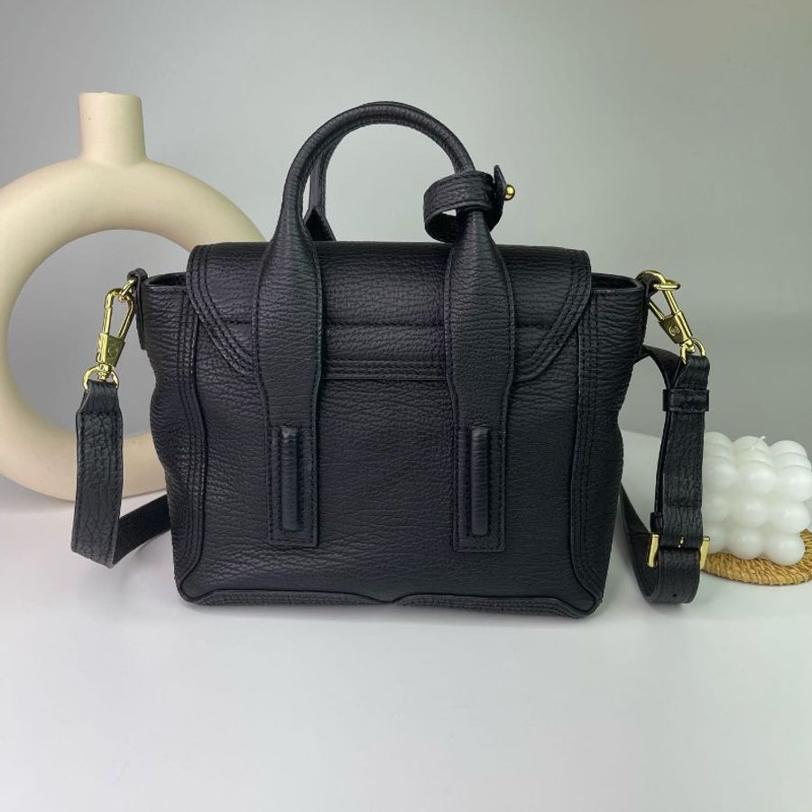 3.1 phillip Lim pashli mini stachel 拉鍊 肩背 手提 兩用包 黑色 金扣-1