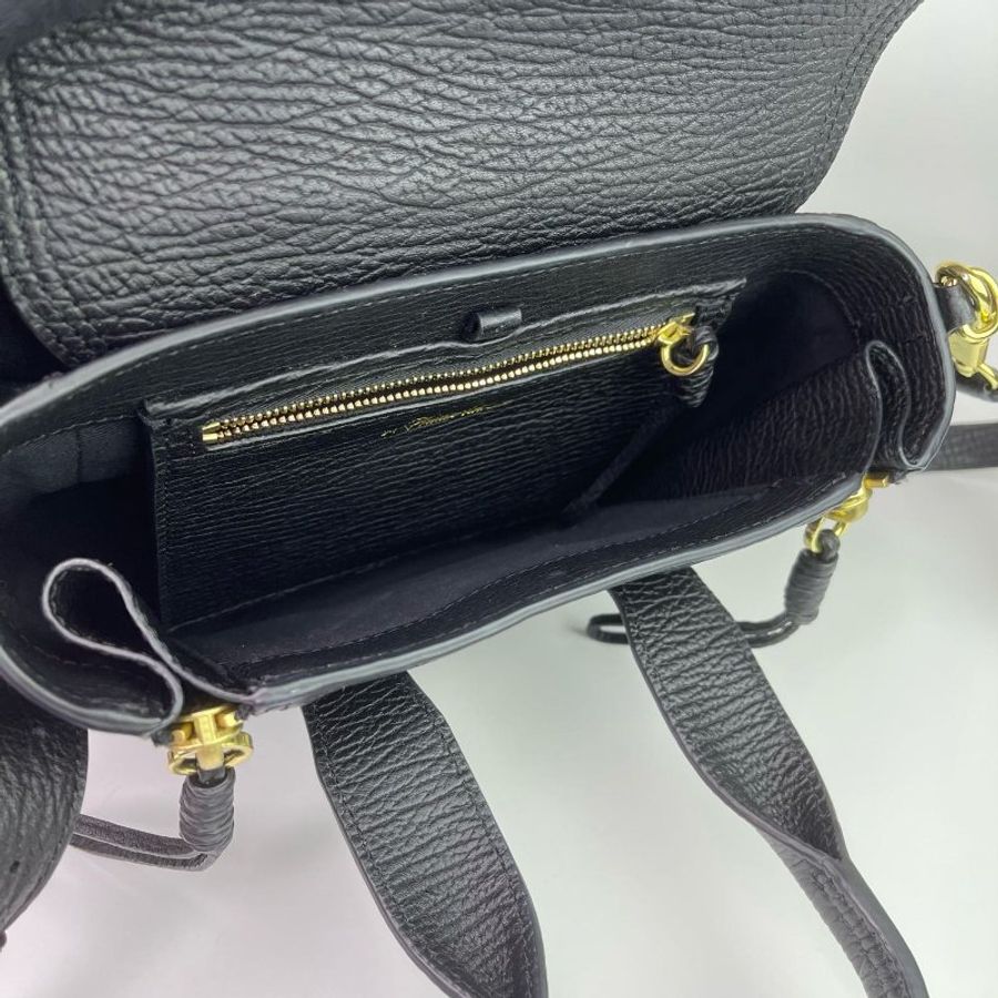 3.1 phillip Lim pashli mini stachel 拉鍊 肩背 手提 兩用包 黑色 金扣-8