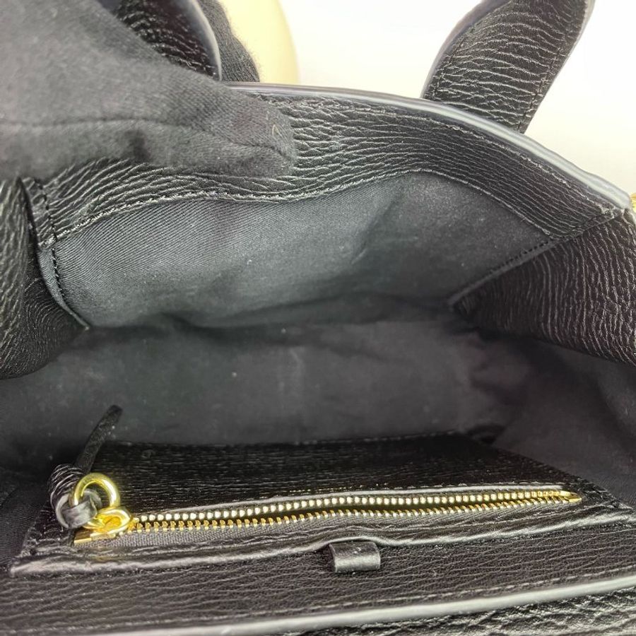 3.1 phillip Lim pashli mini stachel 拉鍊 肩背 手提 兩用包 黑色 金扣-9