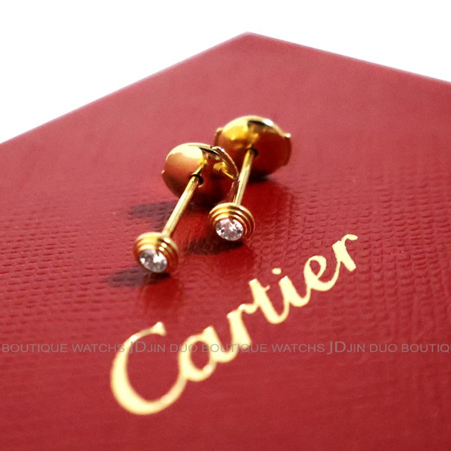 2371 CARTIER卡地亞D’AMOUR小型款18K玫瑰金鑽石耳環 已收訂-7