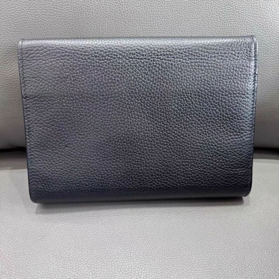 Gucci Marmont woc黑金牛皮荔枝紋鏈條包-9