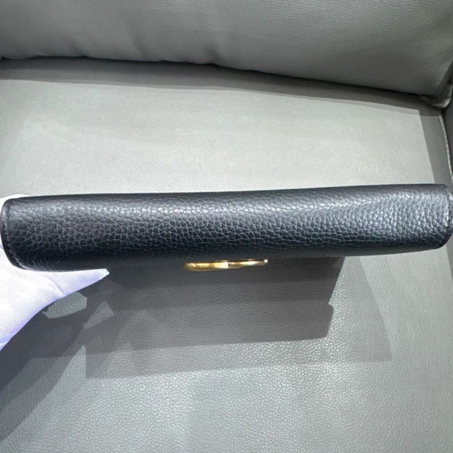 Gucci Marmont woc黑金牛皮荔枝紋鏈條包-10