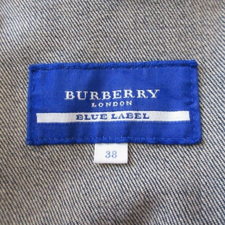 女38號/日本特選二手Burberry 藍標/女神專屬牛仔外套-4