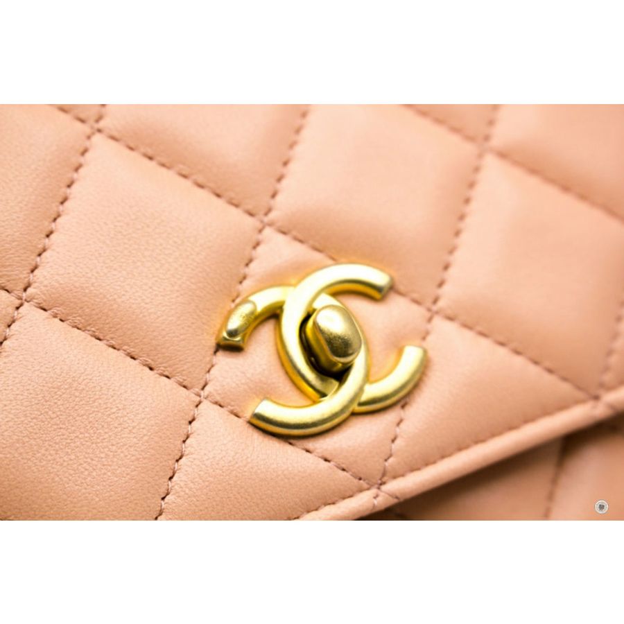 Chanel AP1450 B02916 Pearl Crush Wallet ON Chain Woc  Apricot / NG119 Lambskin Shoulder Bags Gbhw-4