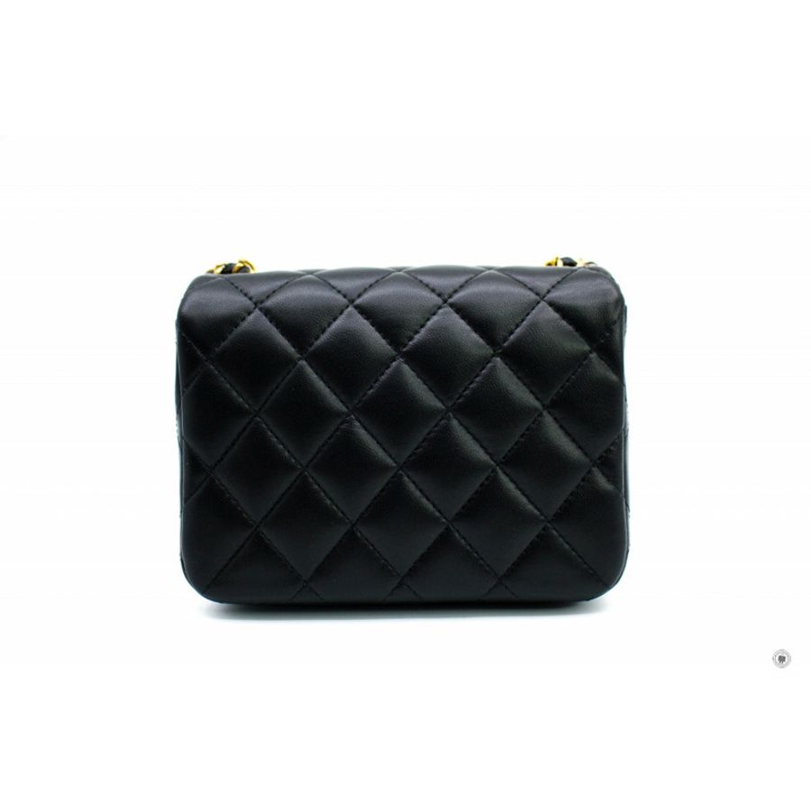 Chanel AS2599 B05828 Mini Flap Bag Black / 94305 Lambskin Shoulder Bags Gbhw-2