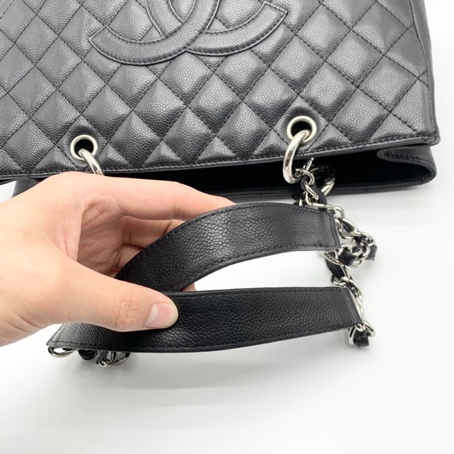 Chanel GST黑銀 托特包 中號-3