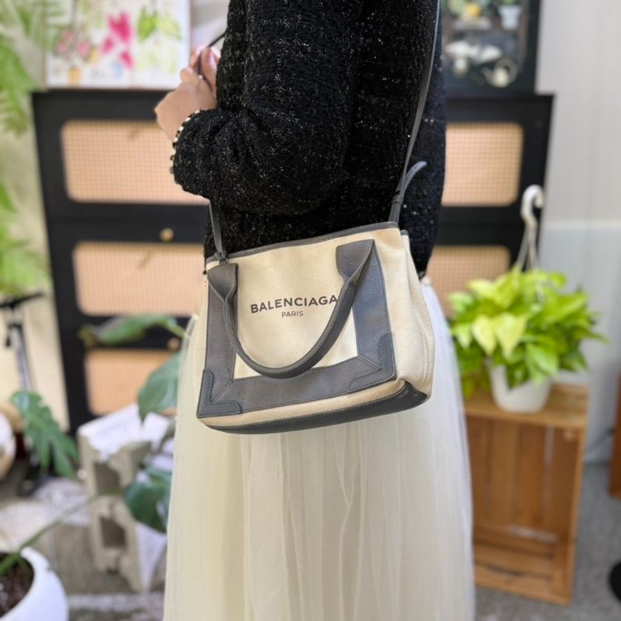 巴黎世家 BALENCIAGA 帆布XS牛皮包-4