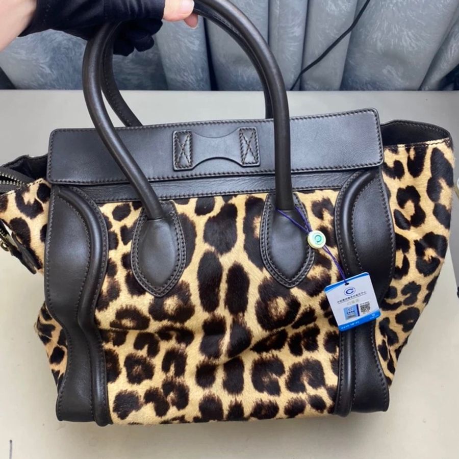 （降價）CELINE Luggage 馬毛豹紋囧臉包/笑臉包-2