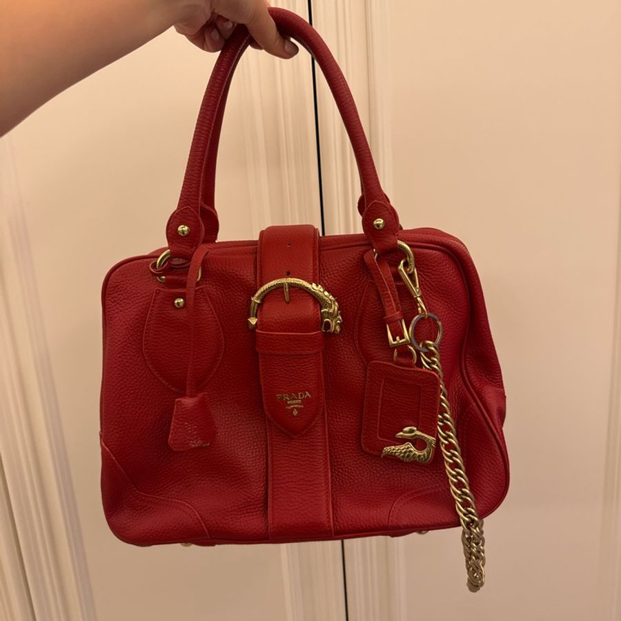 Prada Cervo Animalier牛皮手提包-1