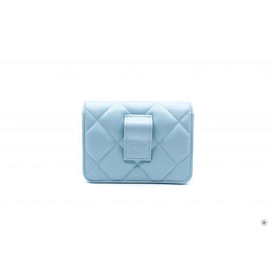 Chanel AP2637 B07570 Belt Bag With CC Enamel Logo Baby Blue / NG752 Calfskin Belt Bag Gbhw-2