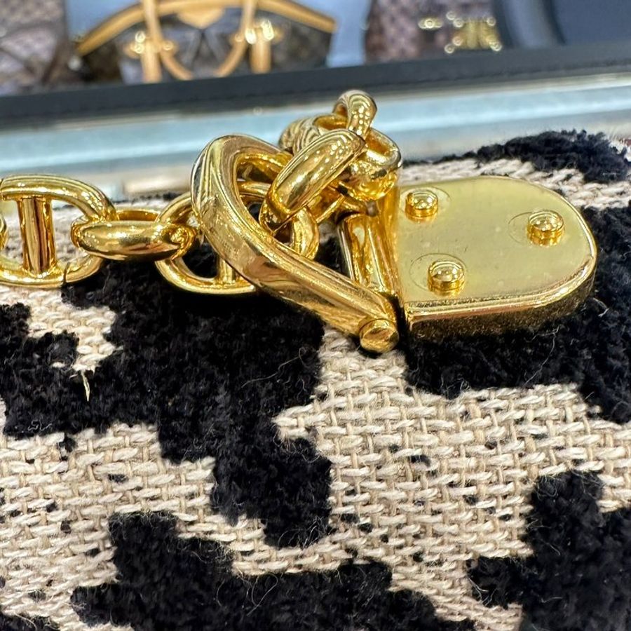 DIOR CARO 毛呢千島格金鍊/中號-5