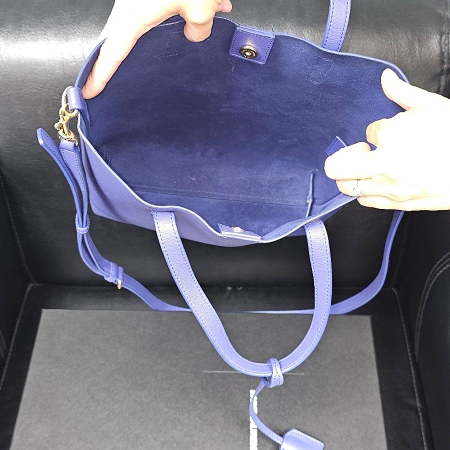 YSL Saint Laurent 軟質牛皮托特包(紫藍色)
2Way-2