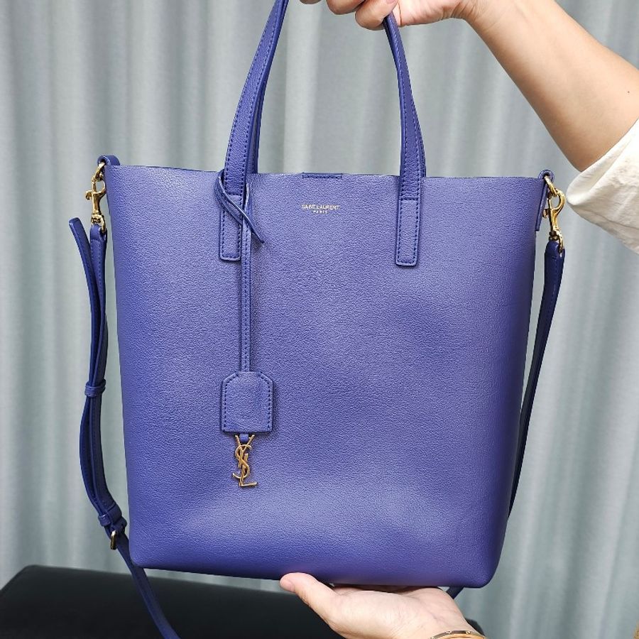 YSL Saint Laurent 軟質牛皮托特包(紫藍色)
2Way-9