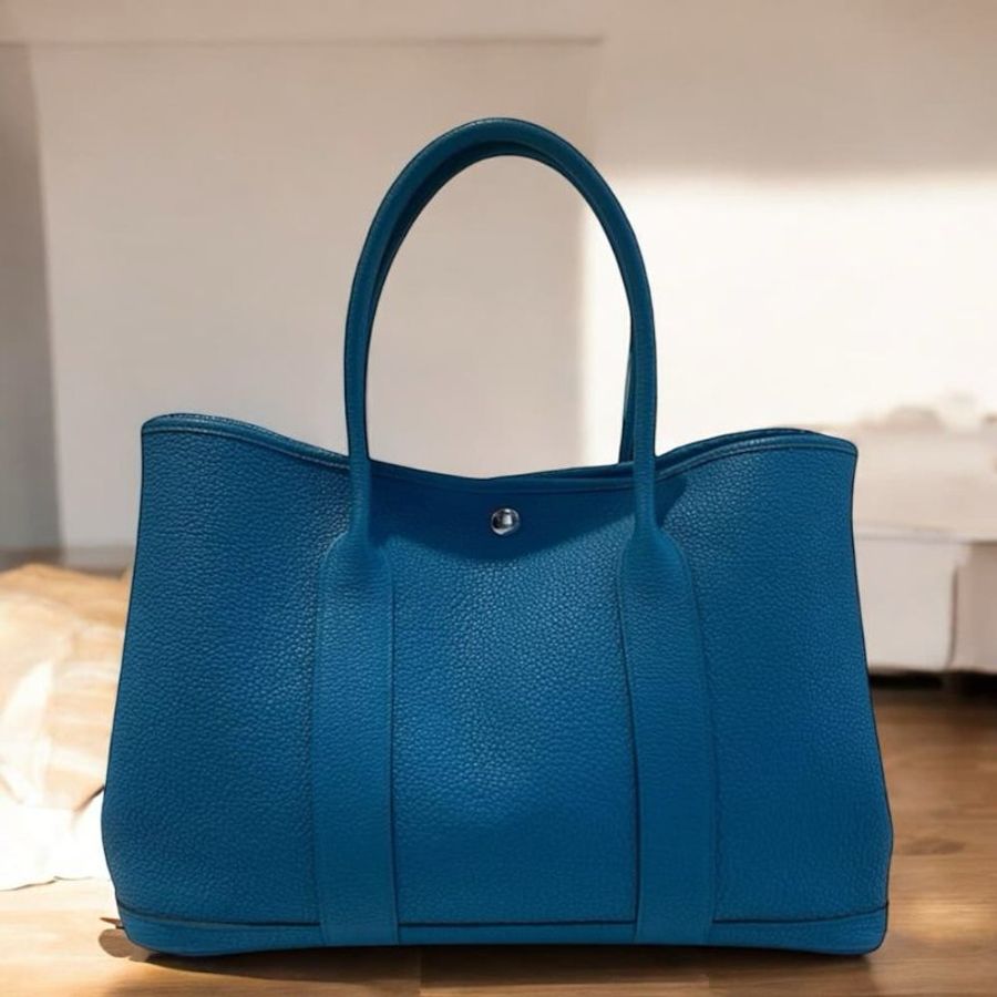 HERMES Garden Party  36CM TOGO牛皮 藍色-0