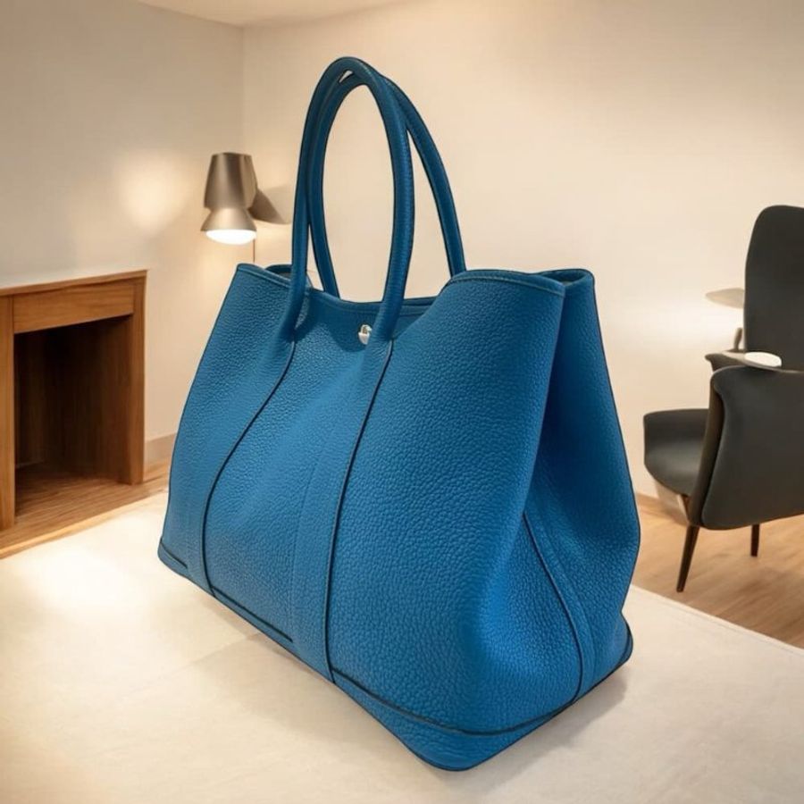 HERMES Garden Party  36CM TOGO牛皮 藍色-2
