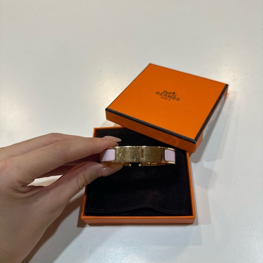 Hermes粉金配色H手環-6