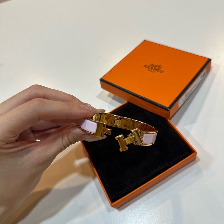 Hermes粉金配色H手環-9