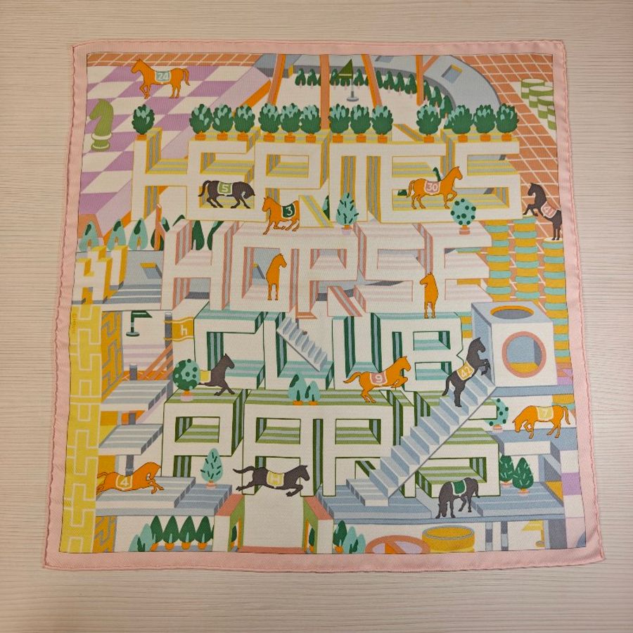 Hermès 愛馬仕 跑馬俱樂部 2023年 方巾 絲巾 圍巾 披肩 Scarf Hermes-4