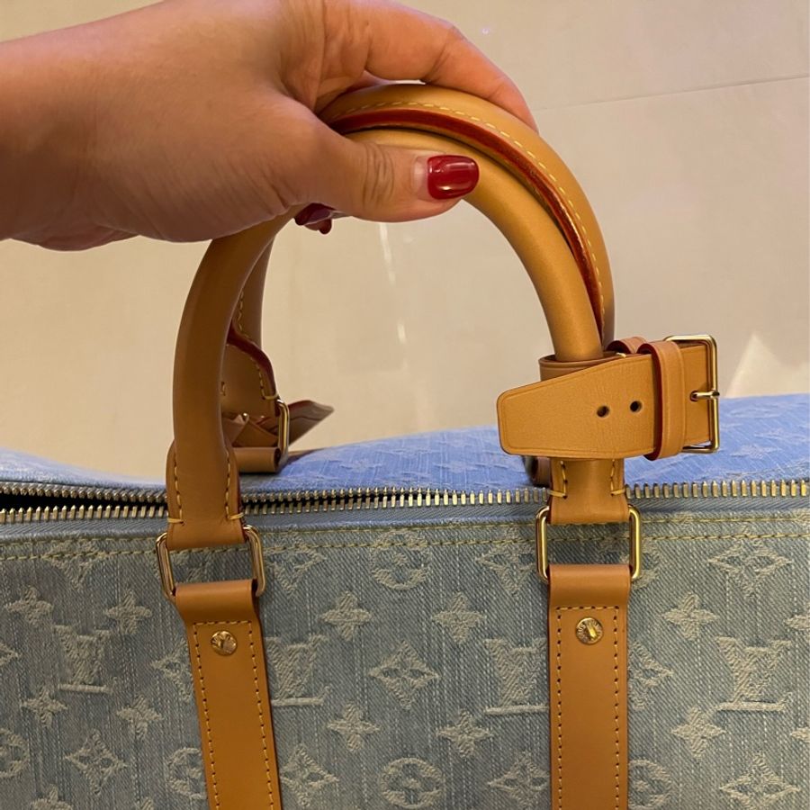 Louis Vuitton Keepall Bandoulière 45 牛仔老花款-14