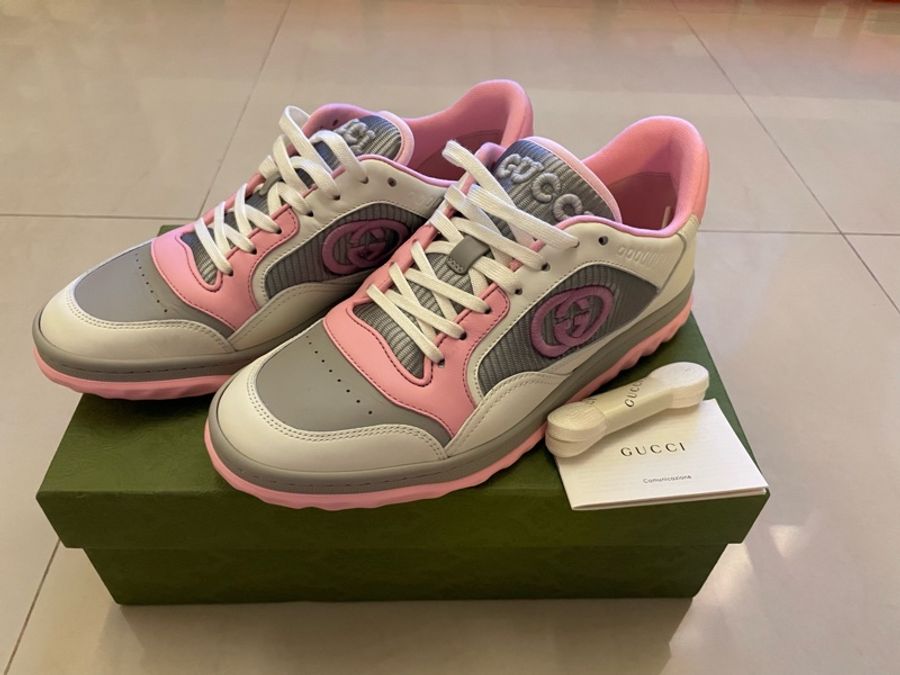 Gucci粉紅色拼色球鞋 39號-0