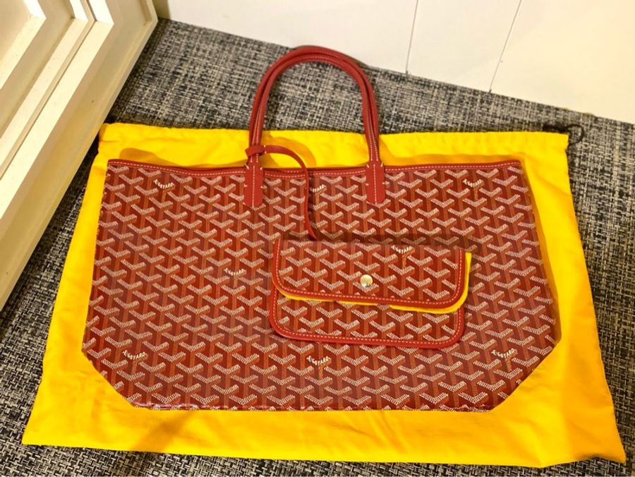 GOYARD St. Louis PM 托特包(中/紅色)-0