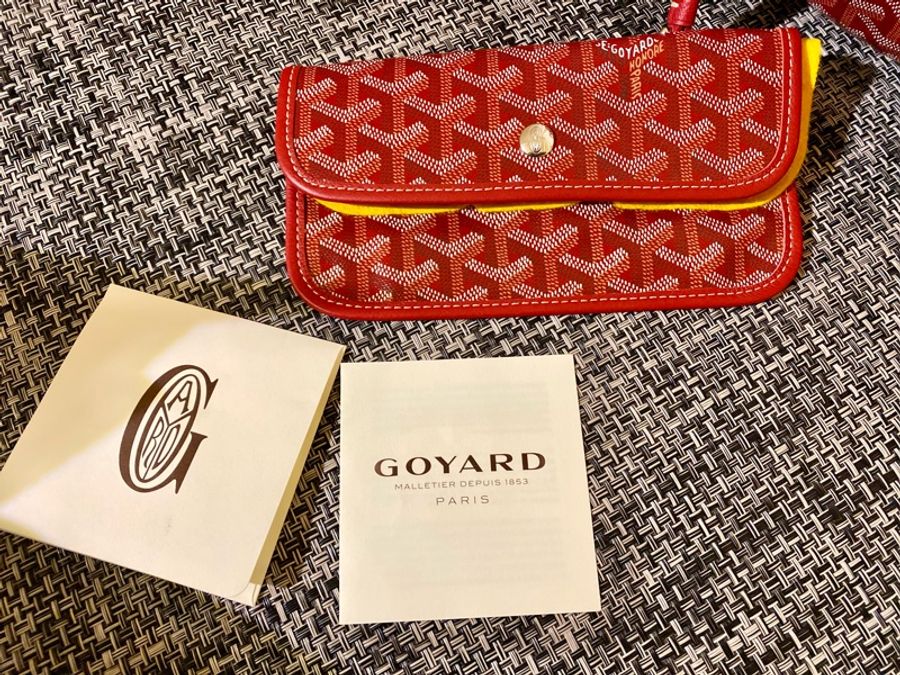 GOYARD St. Louis PM 托特包(中/紅色)-2