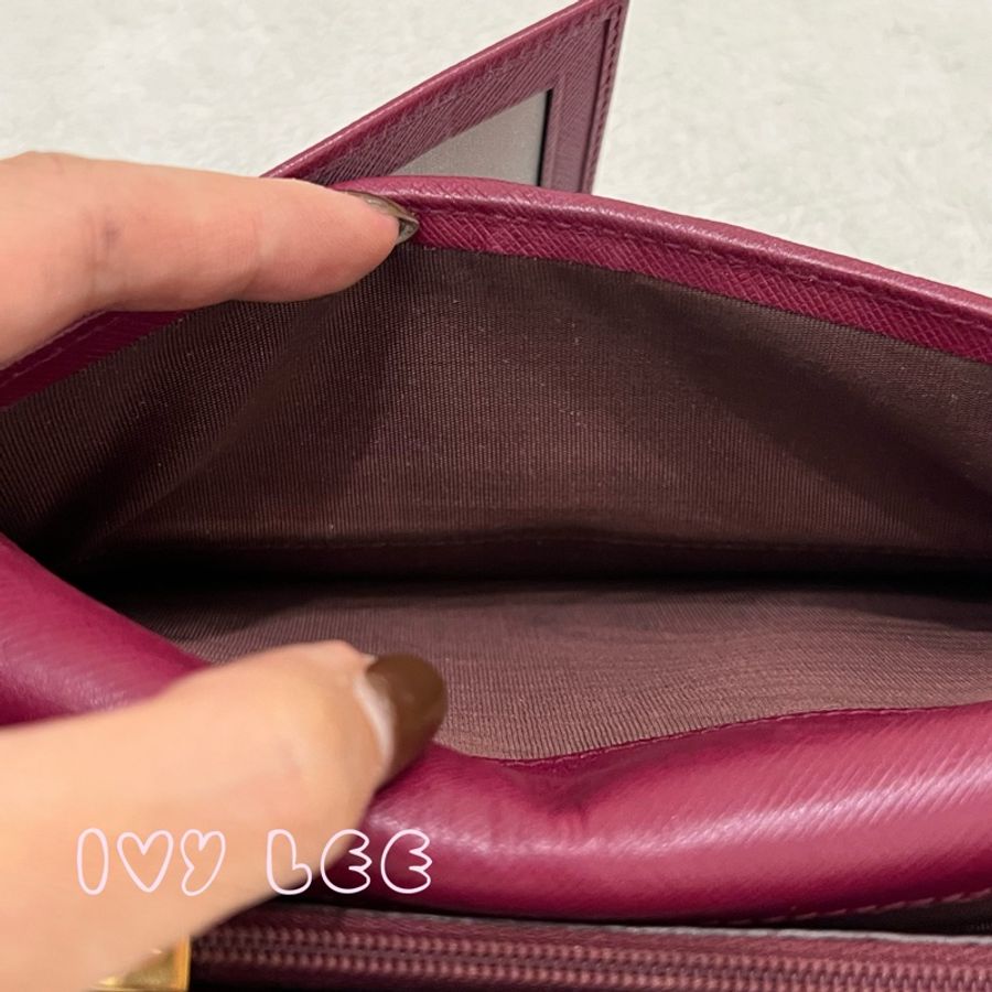 Salvatore Ferragamo 酒紅色 精品長夾 二手精品-17