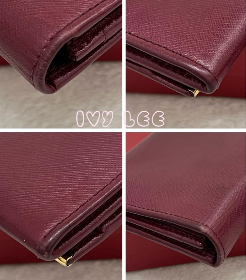 Salvatore Ferragamo 酒紅色 精品長夾 二手精品-25