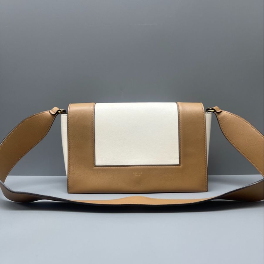 Celine 全皮拼色Frame豆腐包-0