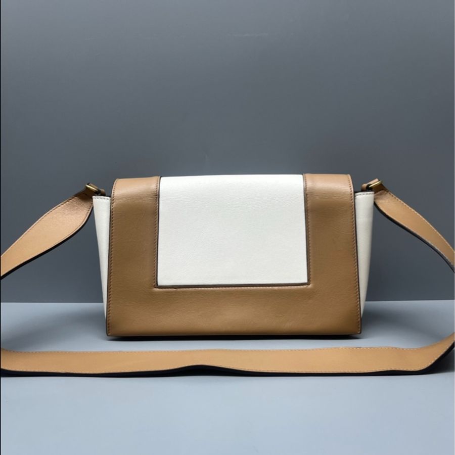 Celine 全皮拼色Frame豆腐包-1