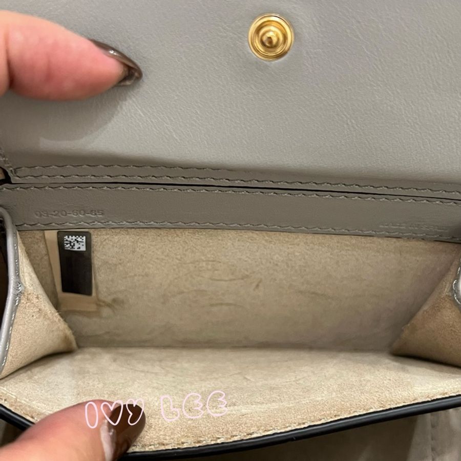 CHLOÉ mini Vanity crossbody bag 質感灰 鱷魚壓紋小牛皮 肩背包 斜背包 二手精品-11