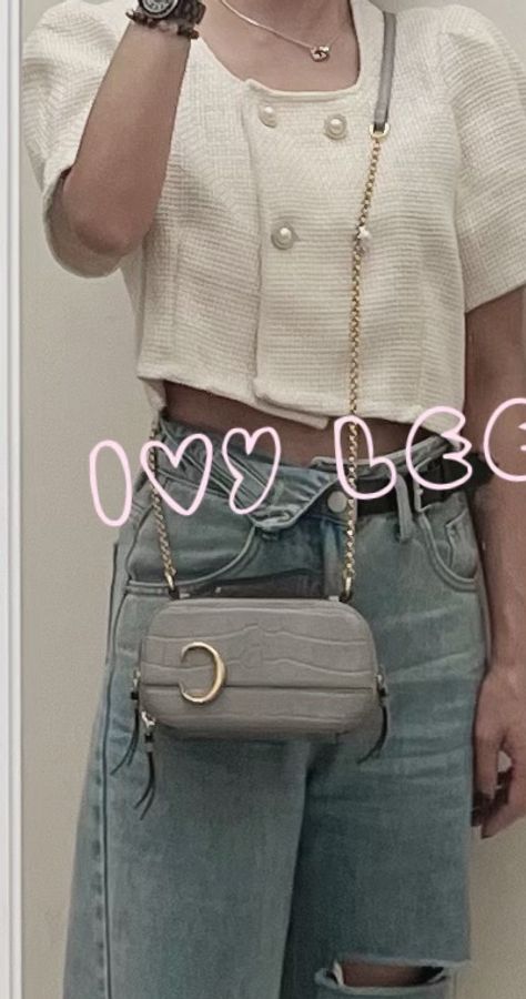 CHLOÉ mini Vanity crossbody bag 質感灰 鱷魚壓紋小牛皮 肩背包 斜背包 二手精品-33