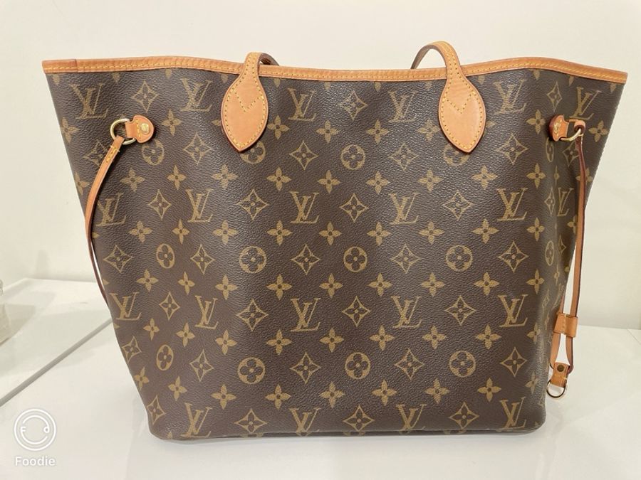 LV字紋Neverfull MM,尺寸:長31*寬16*高28-0