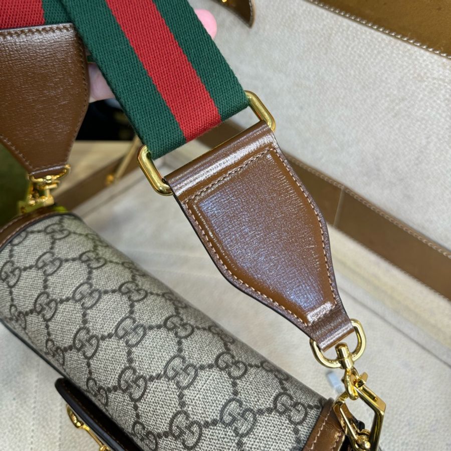GUCCI Horsebit 1955馬銜釦小款翻蓋包/斜背包🎼超美貨色-19