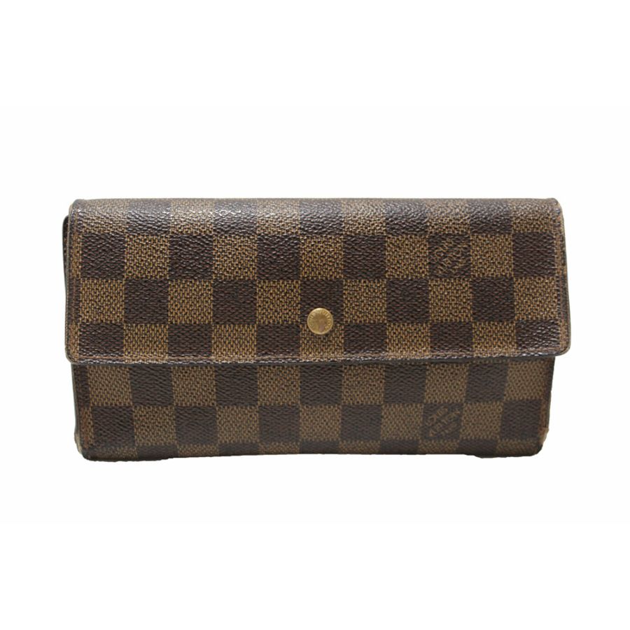 Louis Vuitton Damier Ebene Canvas PTI Long Wallet-0
