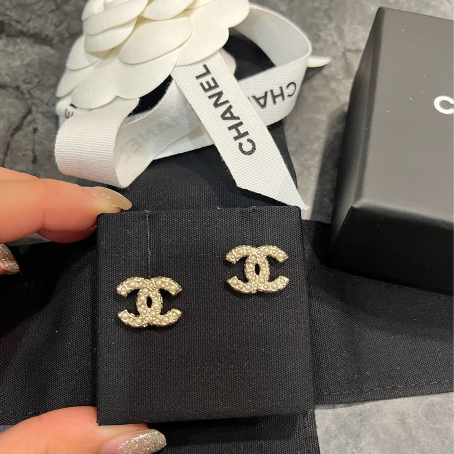 Chanel 香奈兒 經典珍珠雙c耳環-0