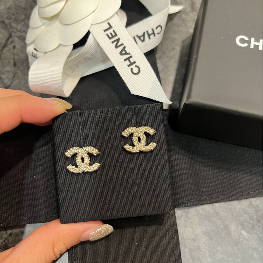 Chanel 香奈兒 經典珍珠雙c耳環-2