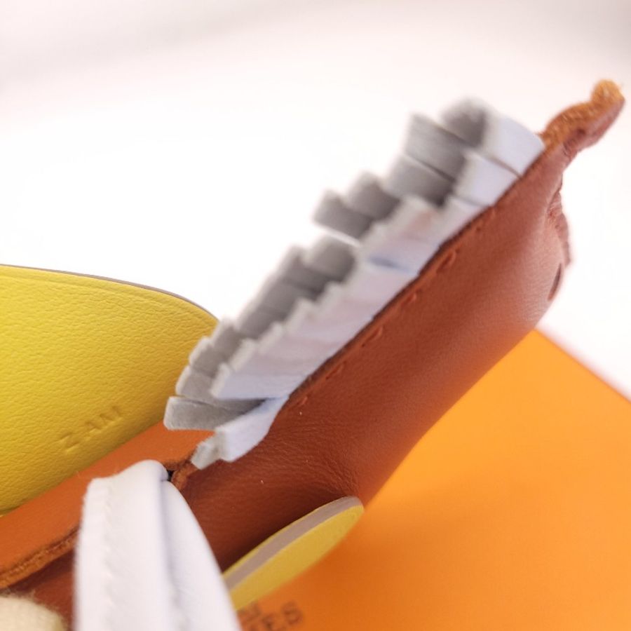 Hermès Rodeo 中飛馬吊飾 橘/黃-4