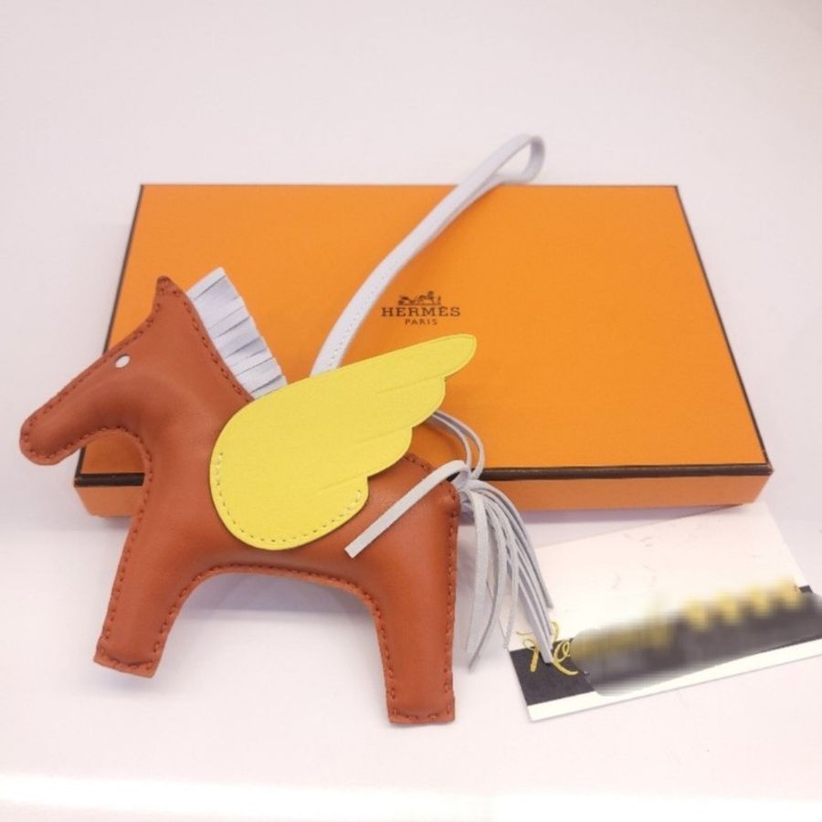 Hermès Rodeo 中飛馬吊飾 橘/黃-0