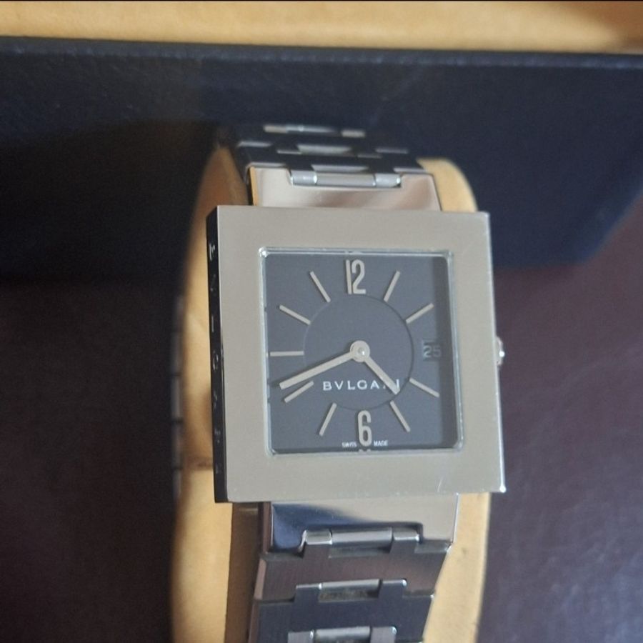 Bvlgari 方形鏈帶石英腕錶-2
