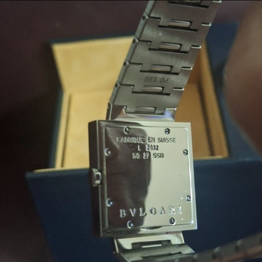 Bvlgari 方形鏈帶石英腕錶-16