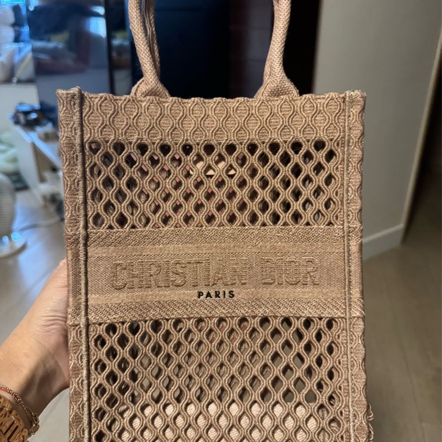 Dior Vertical Book Tote Canvas Powder Pink 迪奧 手提 托特包 粉色-0