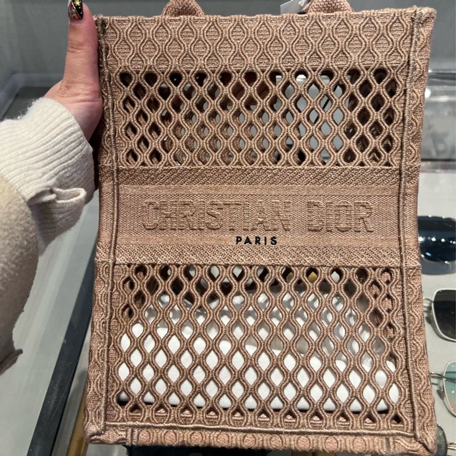 Dior Vertical Book Tote Canvas Powder Pink 迪奧 手提 托特包 粉色-5