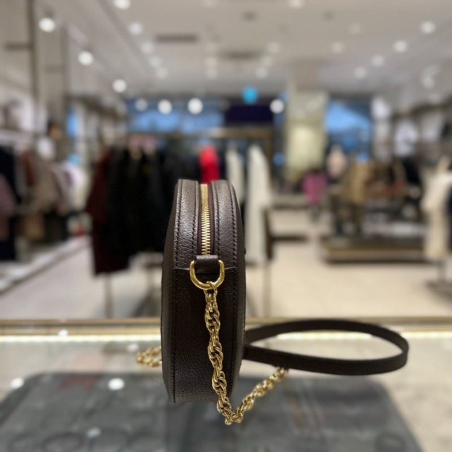 "限時降價"-Gucci 550618 GG Ophidia supreme 塗層帆布小圓餅包《當季專櫃正售★全新商品 》-9