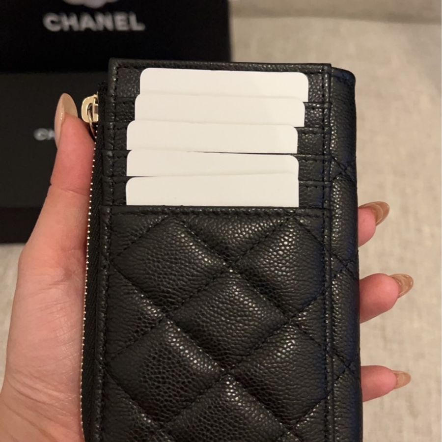 Chanel 香奈兒24K香奈兒魚子醬錢包淡金釦CHANEL-3