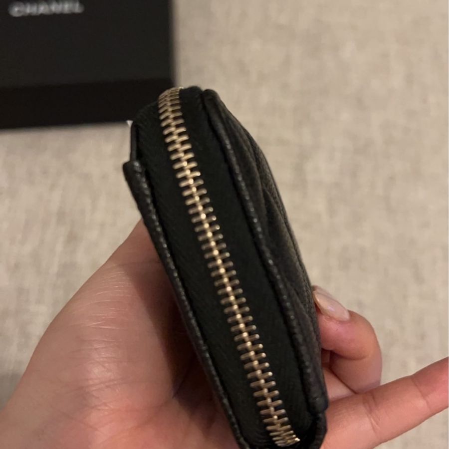 Chanel 香奈兒24K香奈兒魚子醬錢包淡金釦CHANEL-4