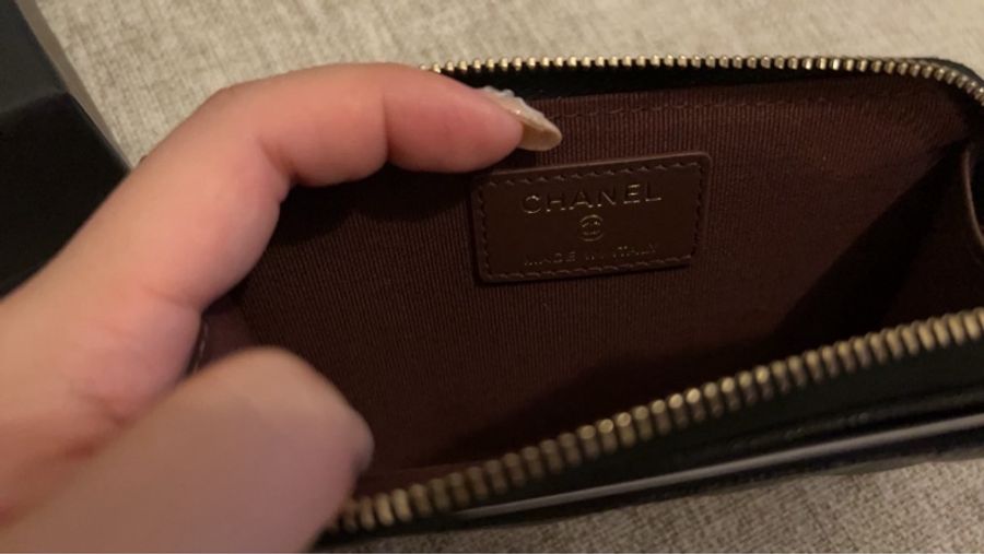 Chanel 香奈兒24K香奈兒魚子醬錢包淡金釦CHANEL-5