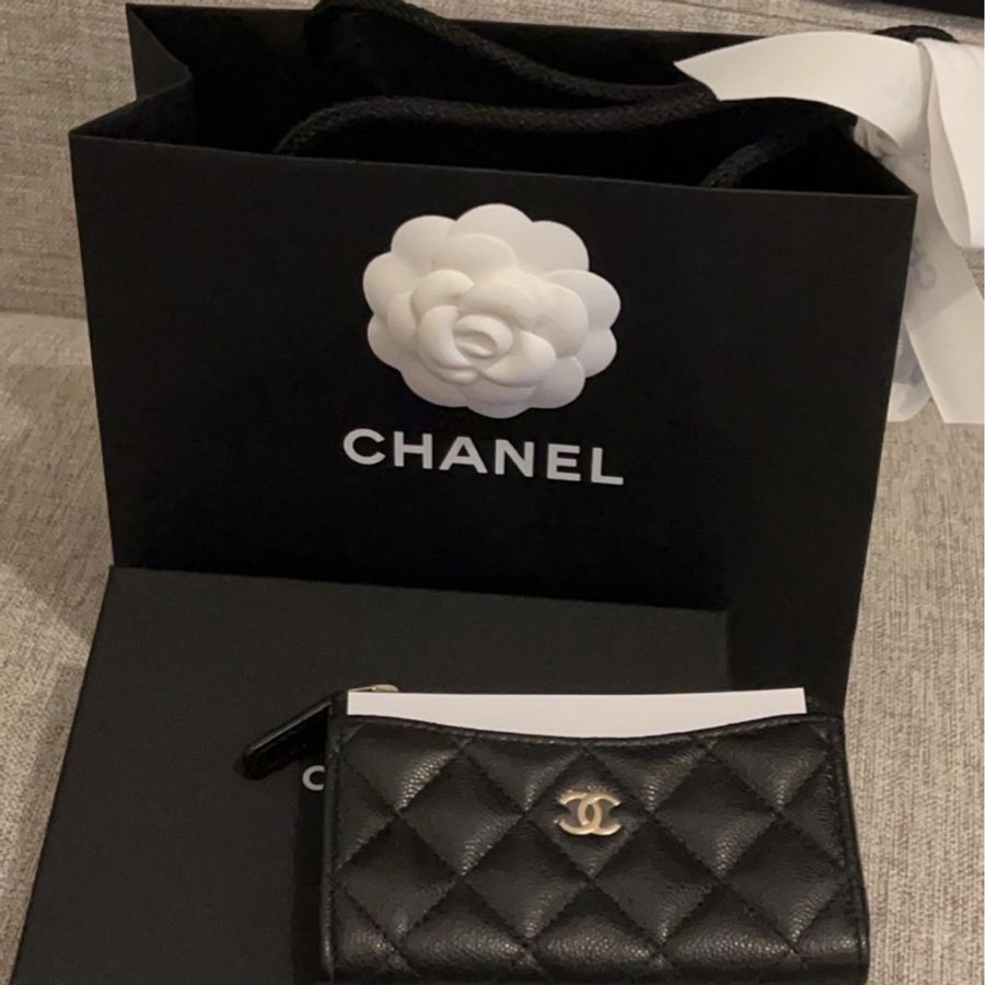 Chanel 香奈兒24K香奈兒魚子醬錢包淡金釦CHANEL-6