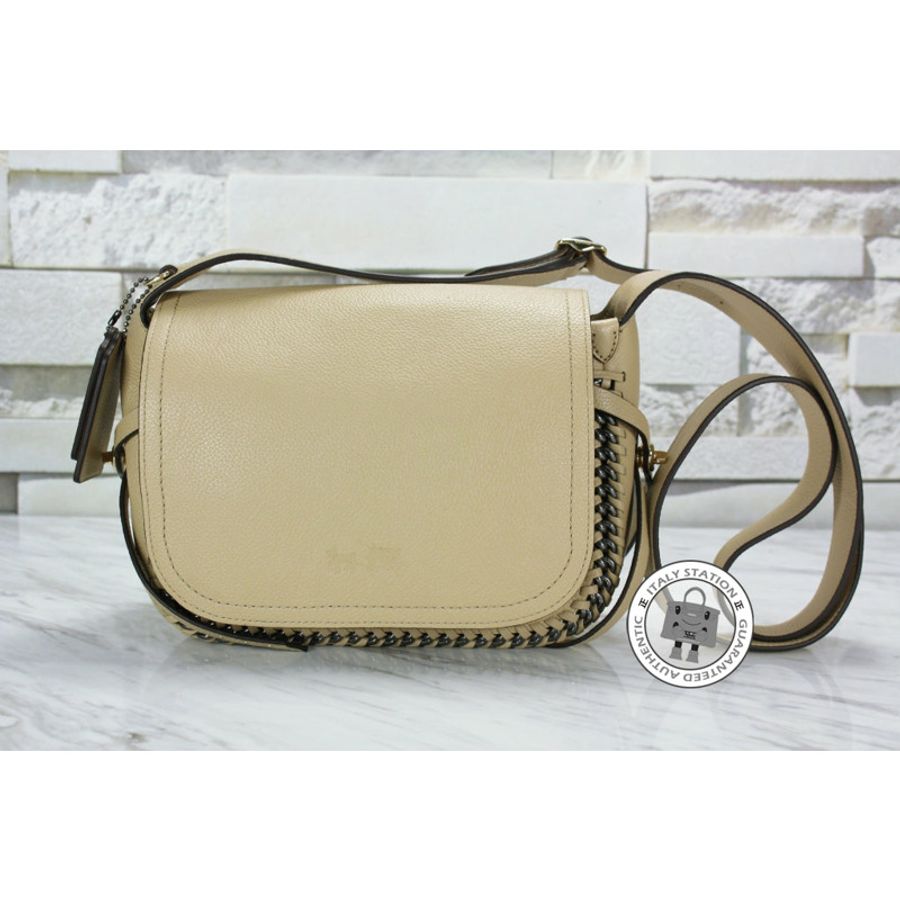 Coach 34397 Mini Dakotah Crossbody IN Whiplash Leather Nude Leather Messenger Bags Ghw-0