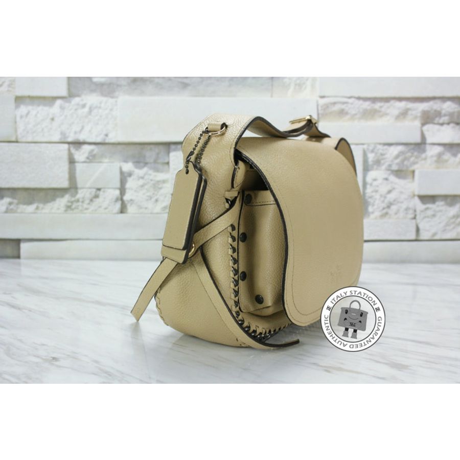 Coach 34397 Mini Dakotah Crossbody IN Whiplash Leather Nude Leather Messenger Bags Ghw-1